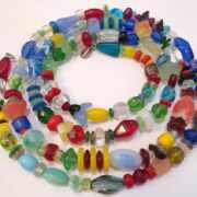 Kette aus böhmischen Vintage-Glasperlen