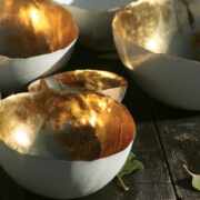 Schälchen mit Goldglasur, Porzellan